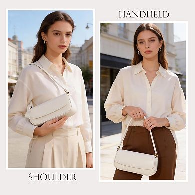 Genuine Leather Women's Mini Hobo Handbags Magnetic Closure Everyday Purses