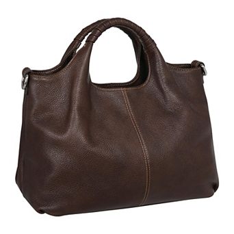 Genuine Cowhide Leather Women Satchel Tote Crossbody Handbag Multi Pocket Shoulder Bag