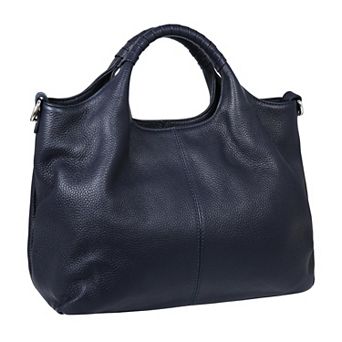 Genuine Cowhide Leather Women Satchel Tote Crossbody Handbag Multi Pocket Shoulder Bag