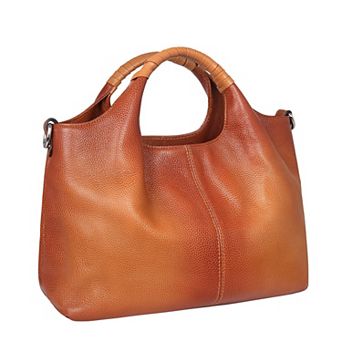 Genuine Cowhide Leather Women Satchel Tote Crossbody Handbag Multi Pocket Shoulder Bag