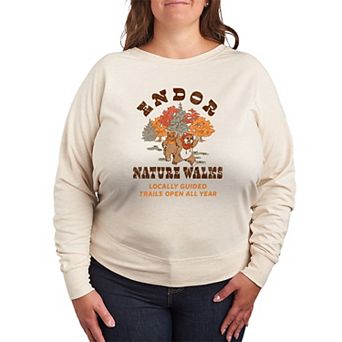 Plus Size Star Wars Ewok "Endor Nature Walks" French Terry Long Sleeve Tee