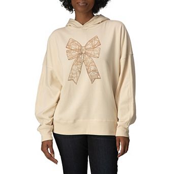 Women's Camo Bow Oversized Fleece Hoodie Sweatshirt