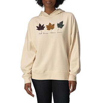 Women's "Fall Breeze, Autumn Leaves" Oversized Fleece Hoodie Sweatshirt