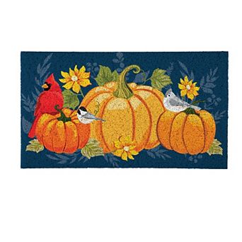 Evergreen Harvest Pumpkins PVC Mat