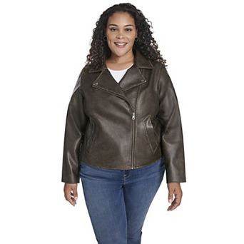 Plus Size Levi's® Faux Leather Slim Moto Jacket