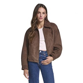 Women's Levi's® Faux Suede Bubble Hem Bomber Jacket