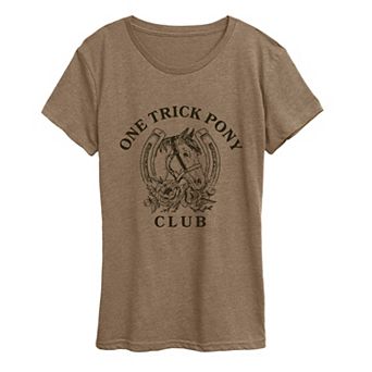 Women's "One Trick Pony Club" Floral Horseshoe Graphic Tee