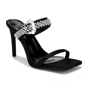 London Rag Vitrlne Diamante Women's Slip-On Heeled Sandals