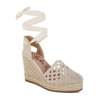 London Rag Nomader Women's Wedge Sandals With Ankle Wrap