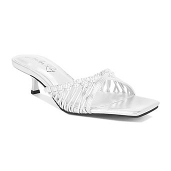 London Rag Zeldara Women's Braided Strappy Kitten Heels