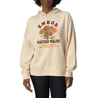 Women's Star Wars Ewok "Endor Nature Walks" Oversized Fleece Hoodie Sweatshirt