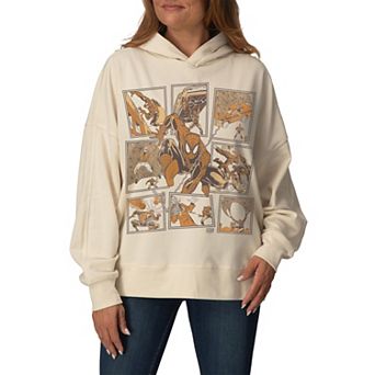Women's Marvel Spider-Man Vintage Oversized Fleece Hoodie Sweatshirt