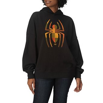 Women's Marvel Spider-Man Oversized Fleece Hoodie Sweatshirt
