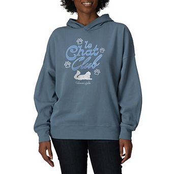 Women's Gilmore Girls "Le Chat Club" Oversized Fleece Hoodie Sweatshirt