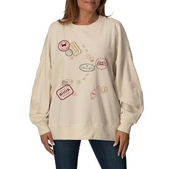 Women's Gilmore Girls Oversized Fleece Crew Sweatshirt