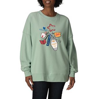 Women's Gilmore Girls Stars Hollow Charm Oversized Fleece Crew Sweatshirt