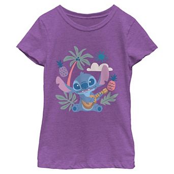 Girls 6-16 Disney's Lilo & Stitch Beach Ukulele Graphic Tee