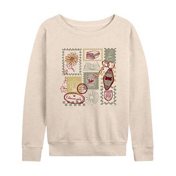 Women's Gilmore Girls Stars Hollow Stamp Collage French Terry Long Sleeve Tee