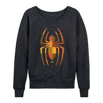 Women's Marvel Spider-Man Patchwork Logo French Terry Long Sleeve Tee