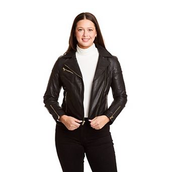 Women's Just Tanned Lamb Biker Jacket