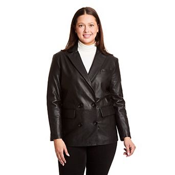Women's Just Tanned Lamb Double Breasted Blazer