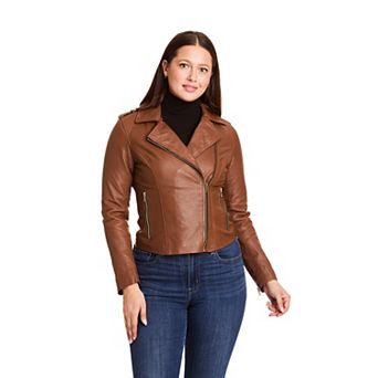 Women's Just Tanned Lamb Biker Jacket