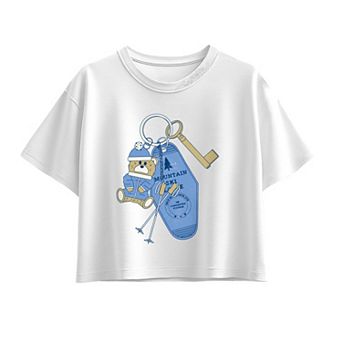 Girls 7-16 Mountain Ski Lodge Charm Boxy Tee