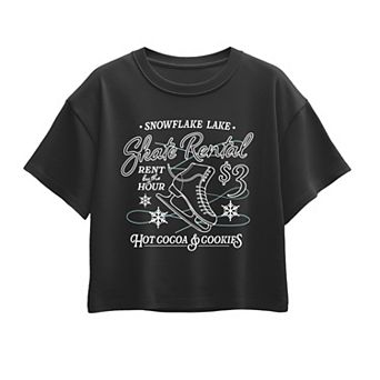 Girls 7-16 Snowflake Lake Skate Rental Boxy Tee
