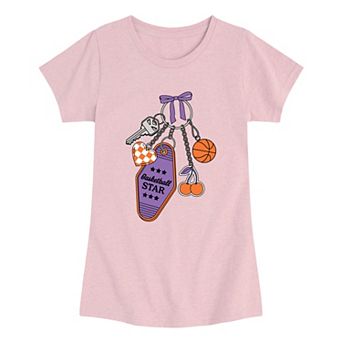 Girls 7-16 Basketball Star Charm Graphic Tee