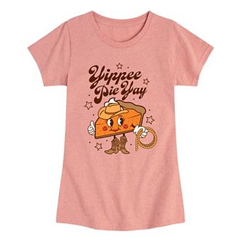 Girls 7-16 "Yippee Pie Yay” Pumpkin Pie Cowgirl Graphic Tee