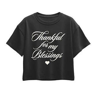 Girls 7-16 Thankful For My Blessings Boxy Tee