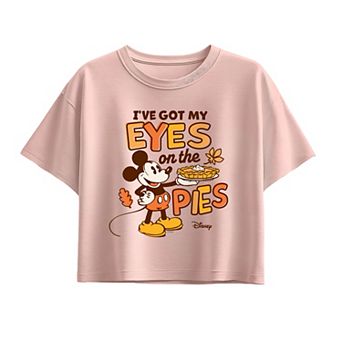 Girls 7-16 Disney's Mickey Mouse "I've Got My Eyes on the Pies" Boxy Tee