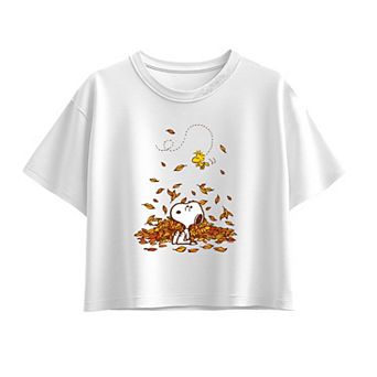 Girls 7-16 Peanuts Snoopy & Woodstock Boxy Tee