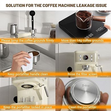 20Bar Espresso Machine - 2-in-1 Coffee Maker with Milk Frother for Latte