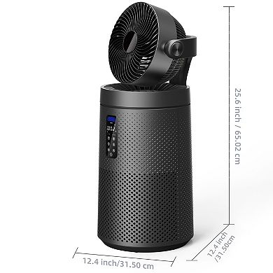 Air Purifier Fan, Smart WiFi Oscillating Purifier for 1980 Sq Ft Rooms