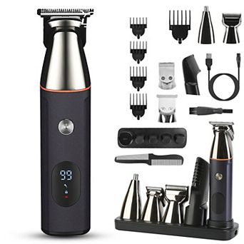 5-in-1 Rechargeable Beard Trimmer,With 5 Trimmer Heads, IPX5 Waterproof For Face Nose Body Beard