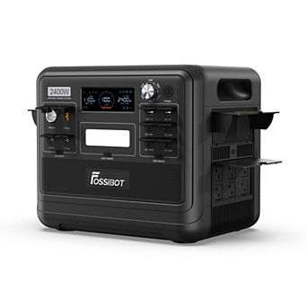 Fossibbot 2400W Portable Power Station, 2048WhSolar Generator, Rechargeable Emergency Battery