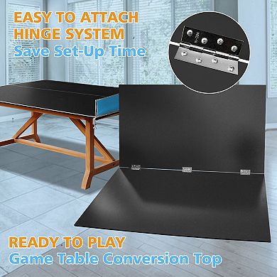 8.5ft Mid Size Ping Pong Conversion Top Foldable Table Tennis Table Top for Indoor Games
