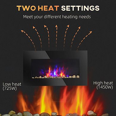 28.5 Inch Wall Mounted Electric Fireplace Heater For Living Room