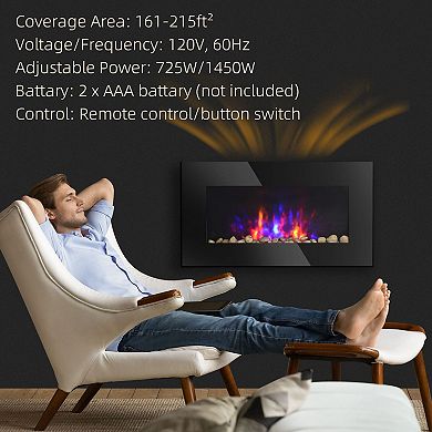 28.5 Inch Wall Mounted Electric Fireplace Heater For Living Room
