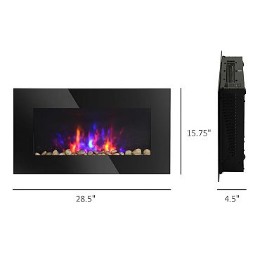 28.5 Inch Wall Mounted Electric Fireplace Heater For Living Room