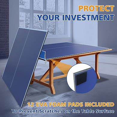 Mid Size Ping Pong Conversion Top Foldable Table Tennis Table Top 7x4ft For Indoor Games
