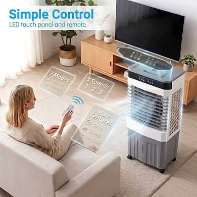 Evaporative Air Cooler 2100 CFM Swamp Cooler 43 Inch Home Commercial