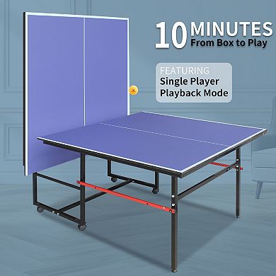 96x48x30 Inch Mid Size Foldable Ping Pong Table Set For Indoor Games