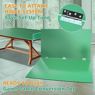 Premium Mid-Size Ping Pong Conversion Top 8.5ft Foldable Indoor Table Tennis Board