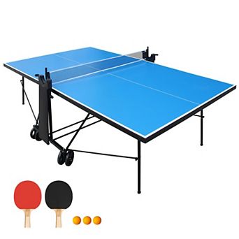 Official Size Foldable Outdoor Table Tennis Table Set For Backyard Games