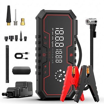 3-in-1 Car Jump Starter and Tire Inflator-18000mAh with 160PSI Dual 40-Cylinder Air Pump