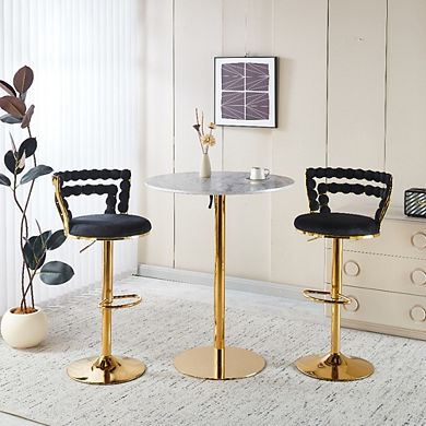31.5 Inch Folding Tulip Bar Table Mid Century Modern Pedestal Base