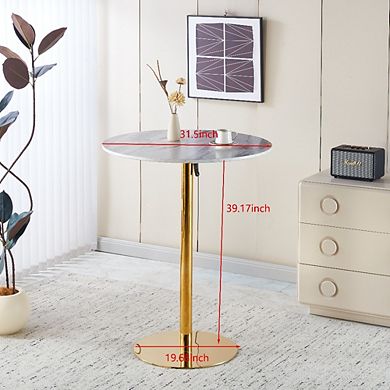 31.5 Inch Folding Tulip Bar Table Mid Century Modern Pedestal Base