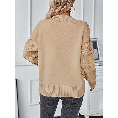 Women's Casual Loose Long Sleeve Pullover Knit Sweater